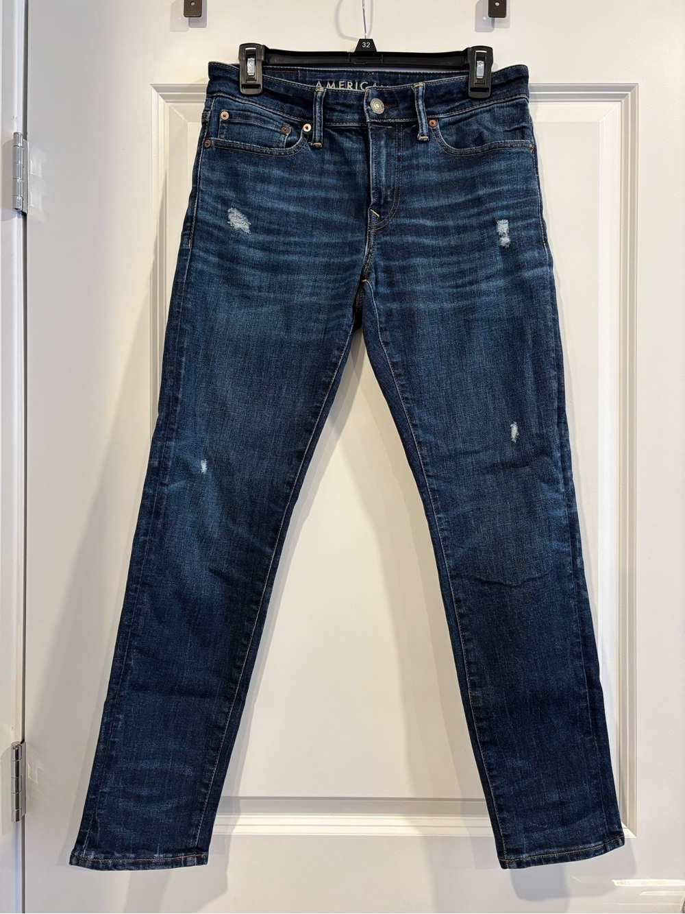 American Eagle Outfitters Indigo Skinny Jeans with Light Distress